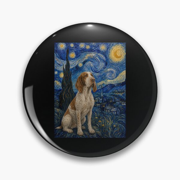 Item preview, Bracco Italiano Dog Van Gogh Starry Night  designed and sold by Littermin.
