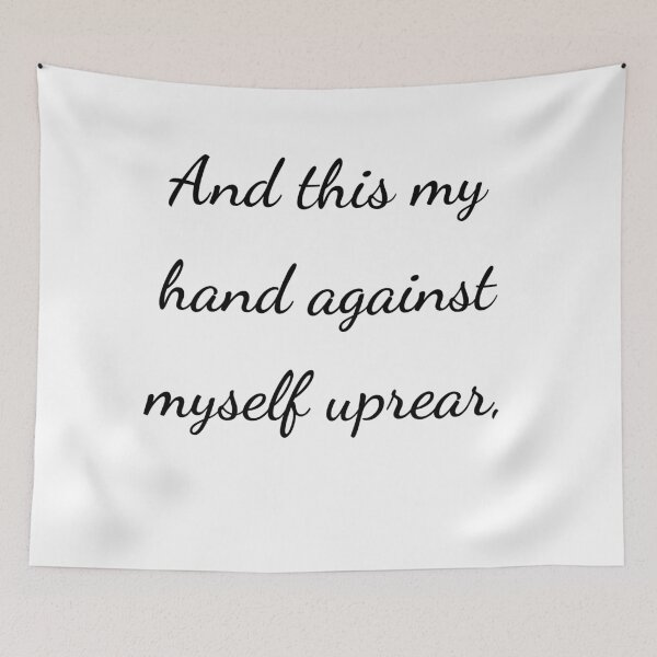 Item preview, "And this my hand against myself uprear," - handwriting black designed and sold by ariksworld.