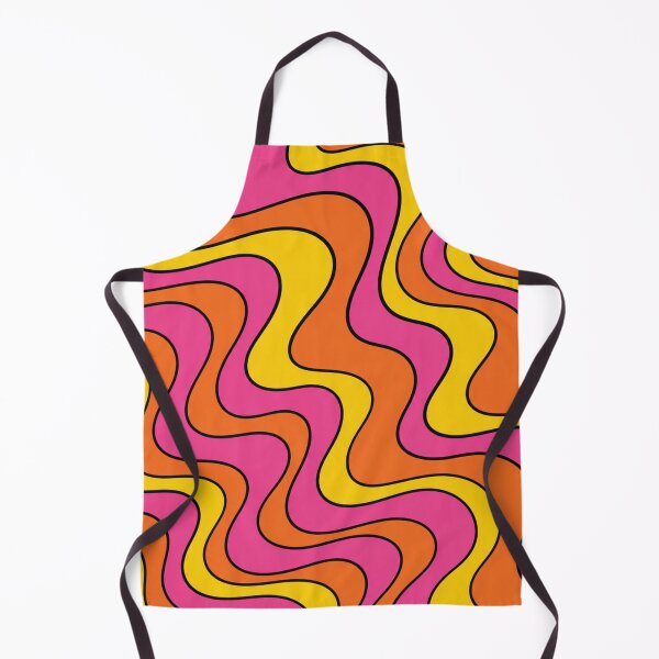 Item preview, 70s Retro Swirl Wave Pattern Hot Pink Orange Yellow Design designed and sold by DjFreeq.