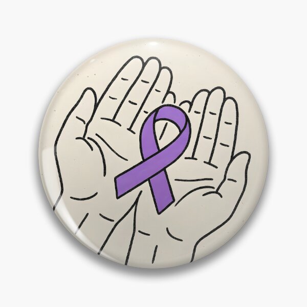 Item preview, Pams Doodle Holding Purple Ribbon – Alzheimer’s Awareness Illustration designed and sold by EmeraldeaArt.