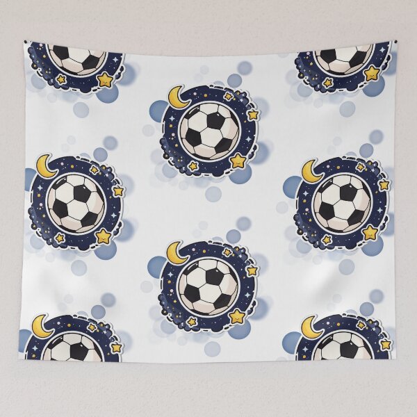 Item preview, Soccer Ball In Space Cute Football Planet Sticker designed and sold by iamKRUK.