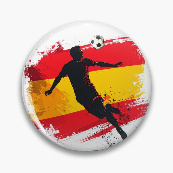 Item preview, Spain Soccer Player Art — España Football Flag Action Fan Print designed and sold by icemanphotos.