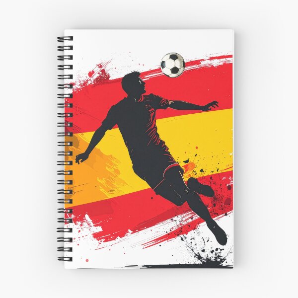 Item preview, Spain Soccer Player Art — España Football Flag Action Fan Print designed and sold by icemanphotos.