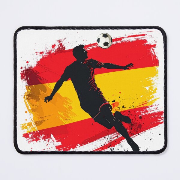 Item preview, Spain Soccer Player Art — España Football Flag Action Fan Print designed and sold by icemanphotos.