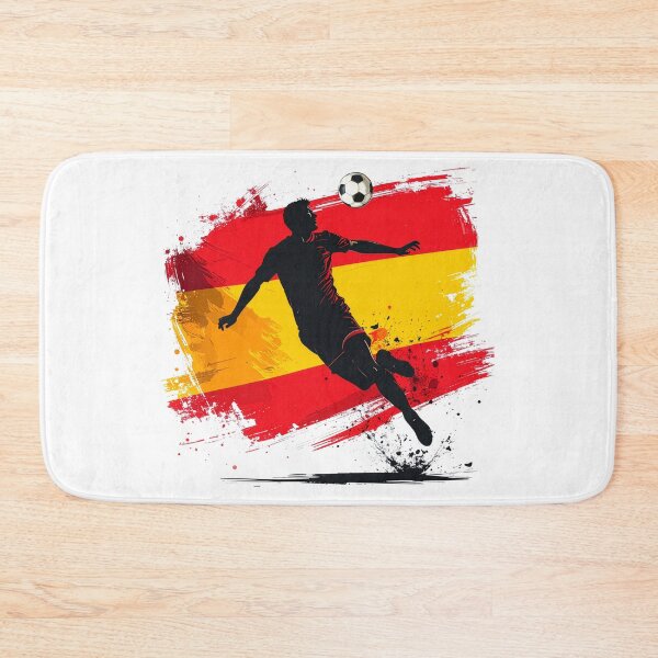 Item preview, Spain Soccer Player Art — España Football Flag Action Fan Print designed and sold by icemanphotos.