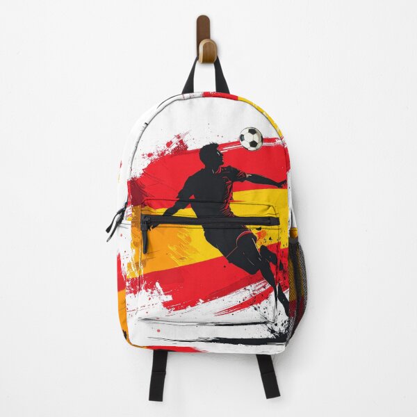 Item preview, Spain Soccer Player Art — España Football Flag Action Fan Print designed and sold by icemanphotos.