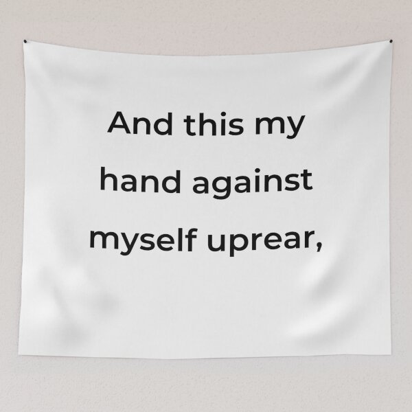Item preview, "And this my hand against myself uprear," - print black designed and sold by ariksworld.