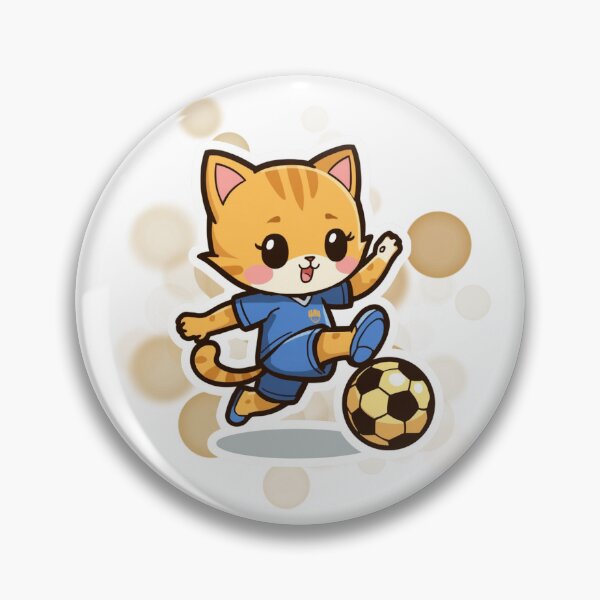 Item preview, Cute Soccer Cat Funny Football Sticker designed and sold by iamKRUK.