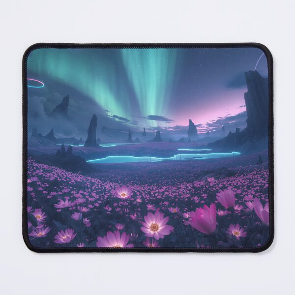 Item preview, Eternal Aurora Flower Alien Fantasy Basin Landscape designed and sold by Luminous Wilds.