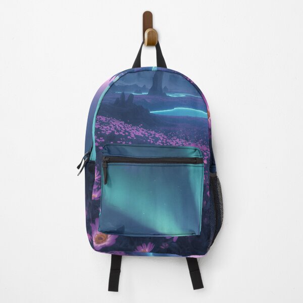 Item preview, Eternal Aurora Flower Alien Fantasy Basin Landscape designed and sold by Luminous Wilds.