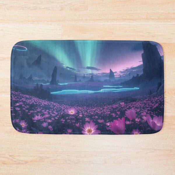 Item preview, Eternal Aurora Flower Alien Fantasy Basin Landscape designed and sold by Luminous Wilds.