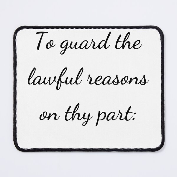 Item preview, "To guard the lawful reasons on thy part:" - handwriting black designed and sold by ariksworld.
