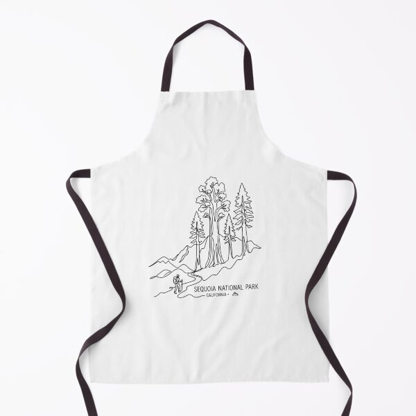 Item preview, Sequoia National Park Minimalist Line Art Forest Silhouette Hiking California designed and sold by Yellowriversss.