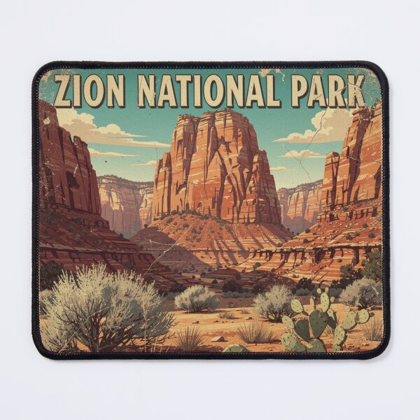 Item preview, Zion National Park Canyon Illustration designed and sold by The Souvenir Dept..