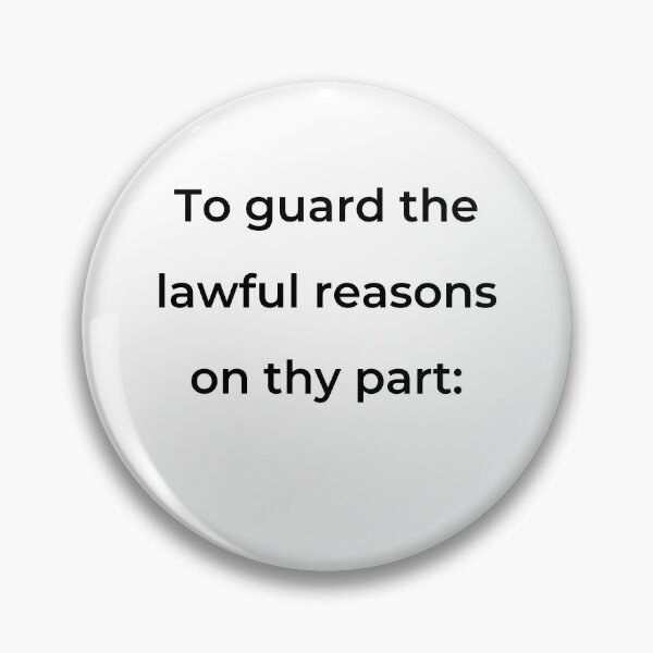 Item preview, "To guard the lawful reasons on thy part:" - print black designed and sold by ariksworld.
