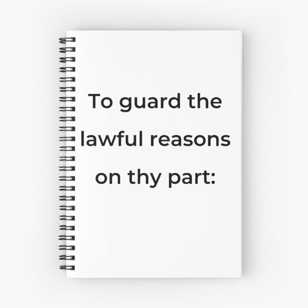 Item preview, "To guard the lawful reasons on thy part:" - print black designed and sold by ariksworld.