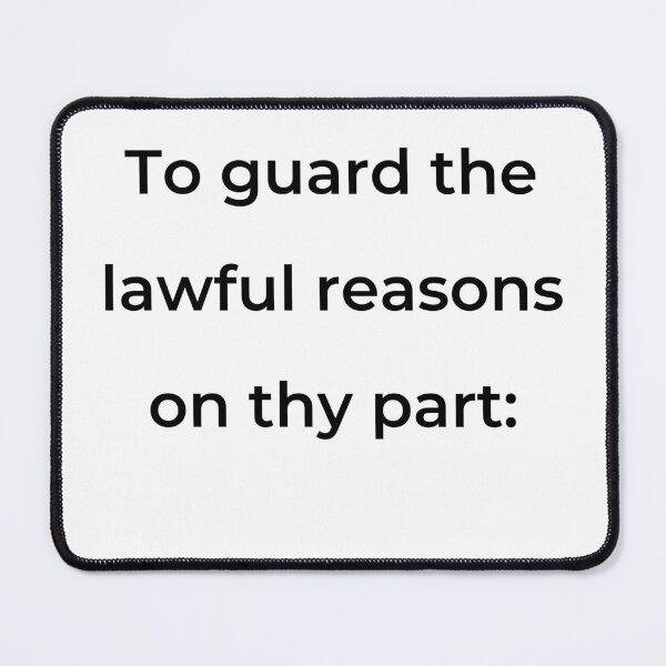 Item preview, "To guard the lawful reasons on thy part:" - print black designed and sold by ariksworld.