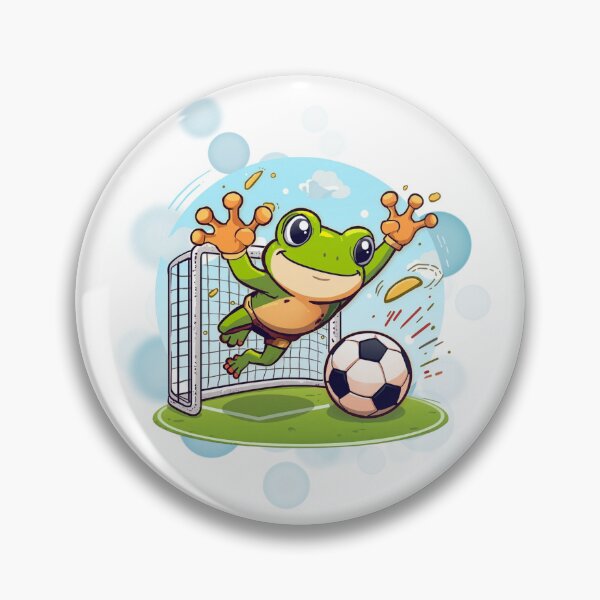 Item preview, Goalkeeper Frog Cute Soccer Sticker designed and sold by iamKRUK.