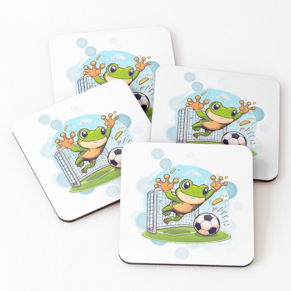 Item preview, Goalkeeper Frog Cute Soccer Sticker designed and sold by iamKRUK.