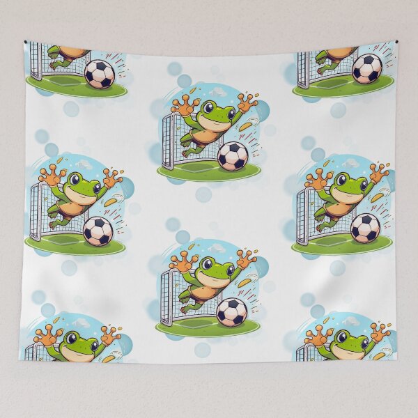 Item preview, Goalkeeper Frog Cute Soccer Sticker designed and sold by iamKRUK.