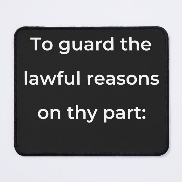 Item preview, "To guard the lawful reasons on thy part:" - print white designed and sold by ariksworld.