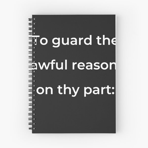 Item preview, "To guard the lawful reasons on thy part:" - print white designed and sold by ariksworld.
