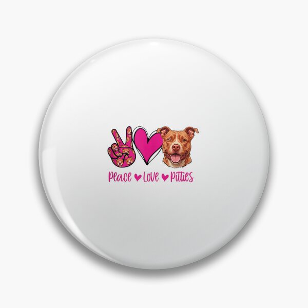 Item preview, Peace Love Pit Bull Funny Dog Lover Retro Pittie Design designed and sold by kiralynstration.
