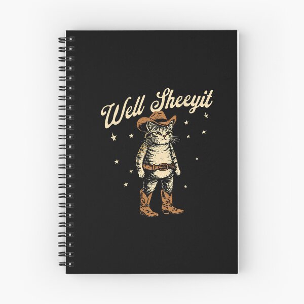 Item preview, Well Sheeyit Funny Cowboy Cat Vintage Western Humor Art designed and sold by Noctivyra.