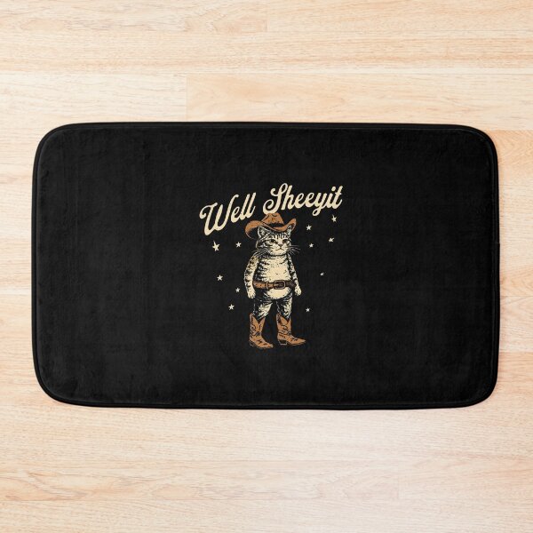 Item preview, Well Sheeyit Funny Cowboy Cat Vintage Western Humor Art designed and sold by Noctivyra.