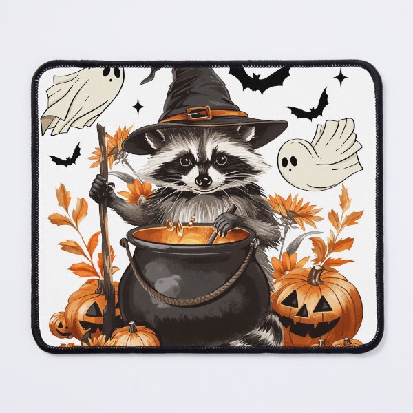 Item preview, Trick Or Trashy Halloween Raccoon Witch designed and sold by varin-studio.