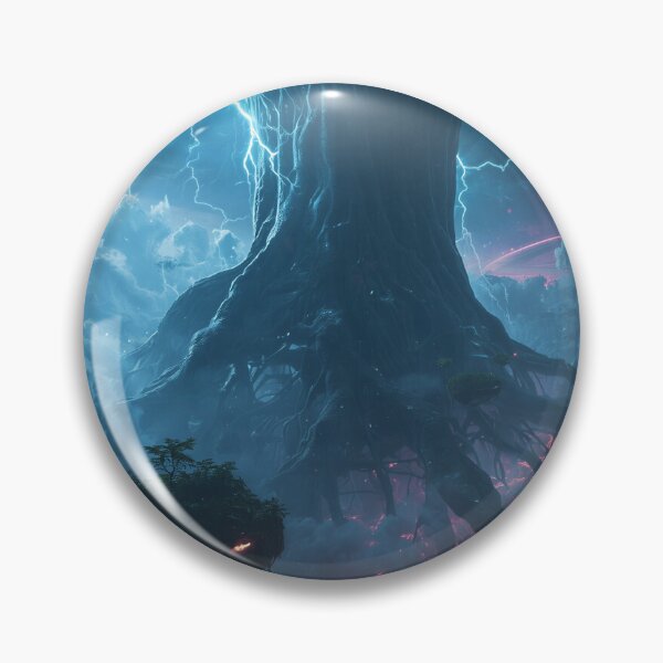 Item preview, Floating Rootstorm Jungle Alien Fantasy Landscape designed and sold by Luminous Wilds.