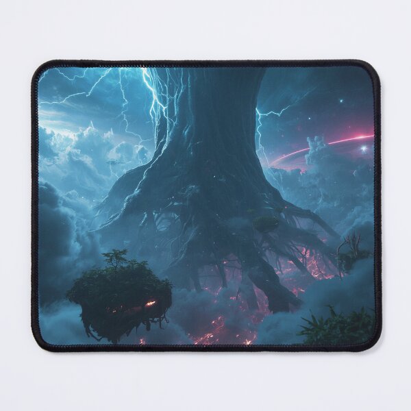 Item preview, Floating Rootstorm Jungle Alien Fantasy Landscape designed and sold by Luminous Wilds.