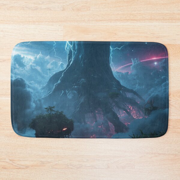 Item preview, Floating Rootstorm Jungle Alien Fantasy Landscape designed and sold by Luminous Wilds.