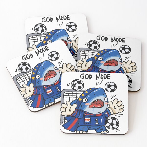 Item preview, Awkward Animal Hat Club – Cape Verde Blue Shark “God Mode” | World Cup 2026 Goalkeeper Sticker designed and sold by chupichapa.