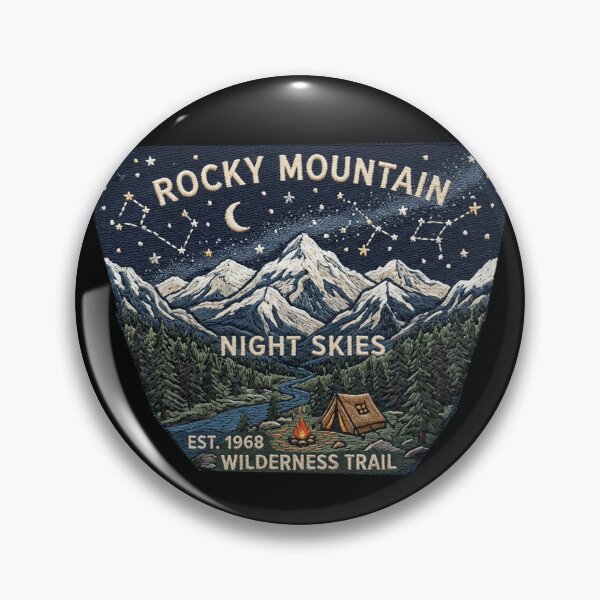 Item preview, Rocky Mountain National Park Vintage Patch Hiking Colorado designed and sold by Yellowriversss.