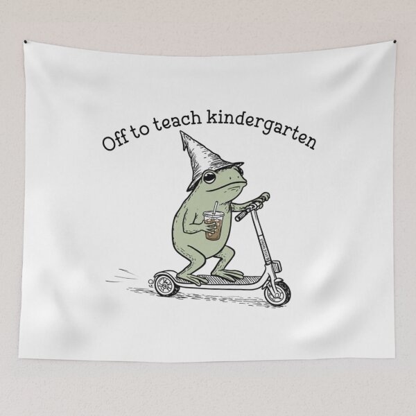 Item preview, Off To Teach Kindergarten Funny Frog Teacher Back To School designed and sold by kiralynstration.