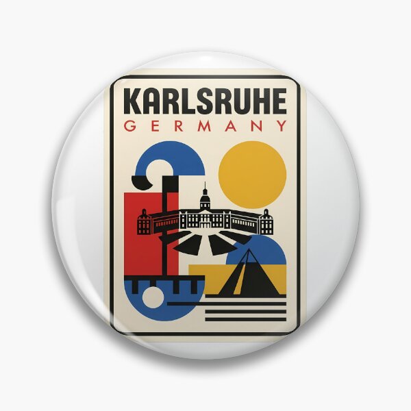 Item preview, Karlsruhe Germany Retro Bauhaus Travel Poster designed and sold by k3rstman1.