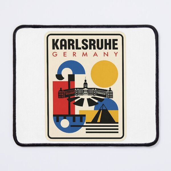 Item preview, Karlsruhe Germany Retro Bauhaus Travel Poster designed and sold by k3rstman1.