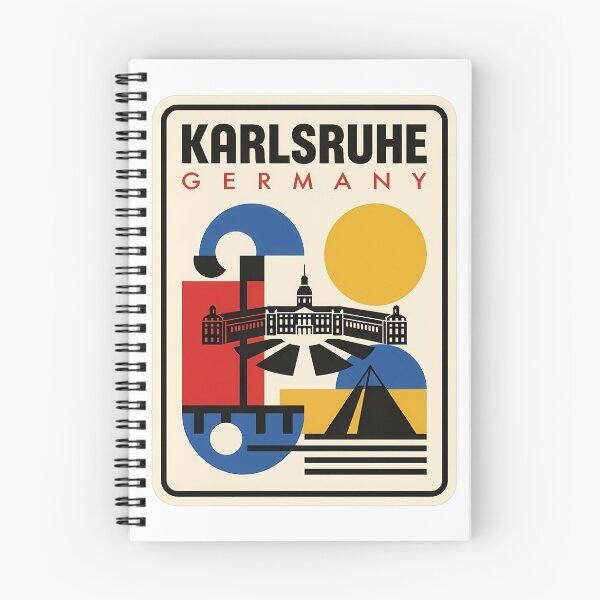Item preview, Karlsruhe Germany Retro Bauhaus Travel Poster designed and sold by k3rstman1.