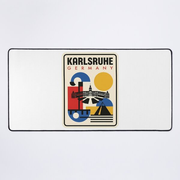 Item preview, Karlsruhe Germany Retro Bauhaus Travel Poster designed and sold by k3rstman1.