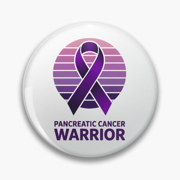 Item preview, Pancreatic Cancer Warrior Pancreatic Cancer Awareness Purple Ribbon designed and sold by SapfireStuArt.