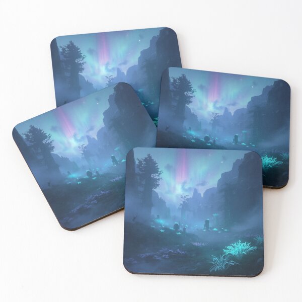 Item preview, Quantum Mist Valley Alien Fantasy Landscape designed and sold by Luminous Wilds.