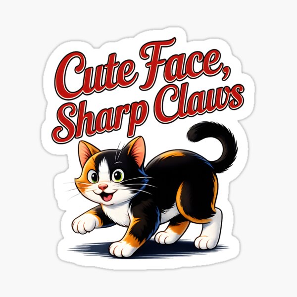 Item preview, Cute Face, Sharp Claws Cat designed and sold by Canvas-Whispers.