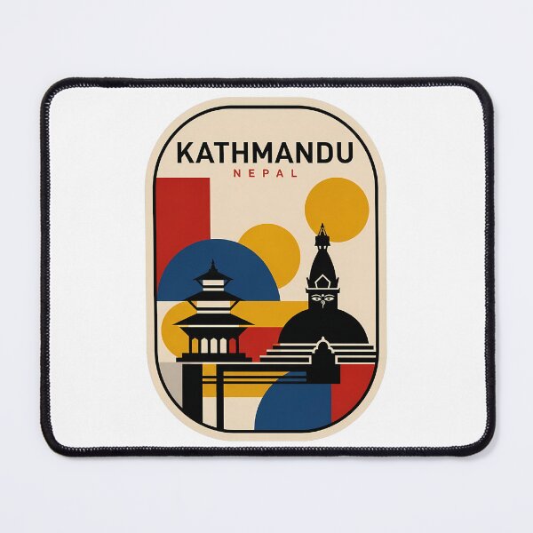 Item preview, Vintage Retro Kathmandu Nepal Stupa Pagoda Scene designed and sold by k3rstman1.