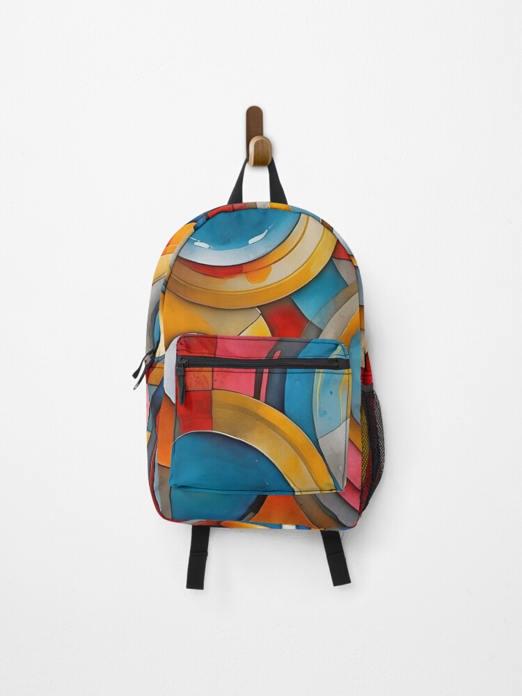 Thumbnail 1 of 3, Backpack, 3D Abstract designed and sold by colourfulmagic.