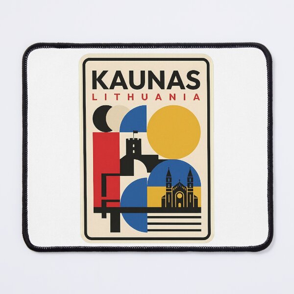 Item preview, Kaunas Lithuania Retro Geometric Bauhaus Travel designed and sold by k3rstman1.