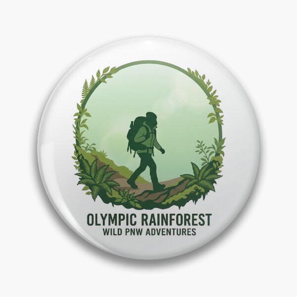 Item preview, Olympic National Park Rainforest Hiker Illustrated Nature Washington designed and sold by Yellowriversss.