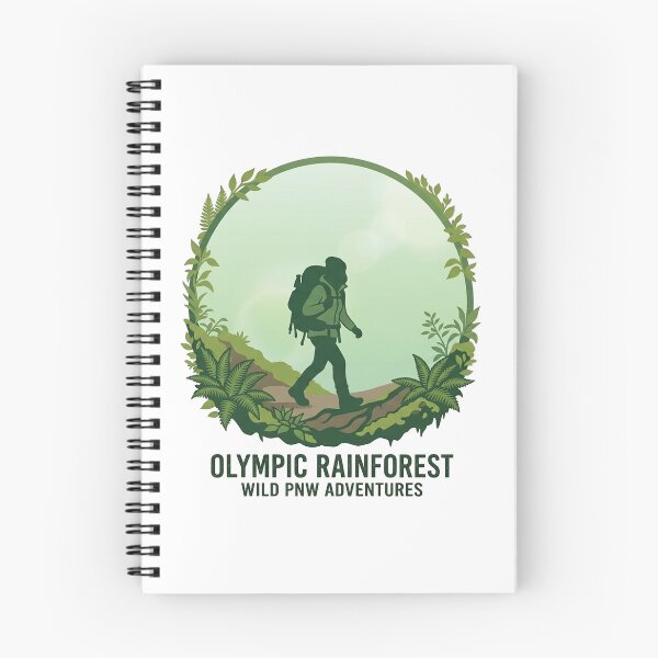 Item preview, Olympic National Park Rainforest Hiker Illustrated Nature Washington designed and sold by Yellowriversss.