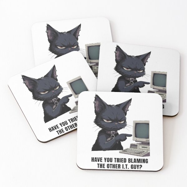 Item preview, Have You Tried Blaming The Other IT Guy?  Funny IT Cat | Tech designed and sold by AmberSkyPhoto.