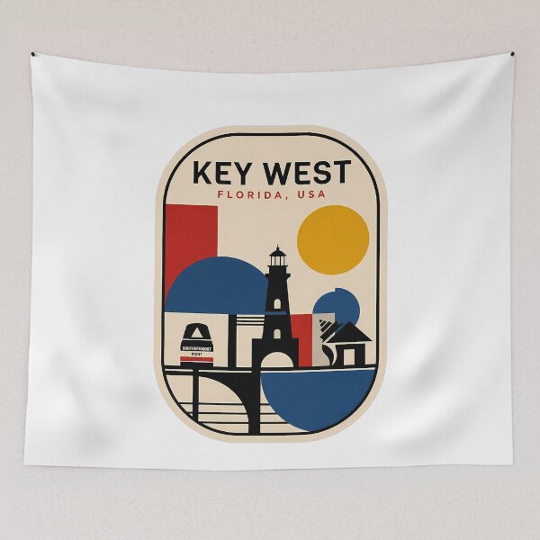 Item preview, Retro Key West Florida Southernmost Point Geometric designed and sold by k3rstman1.